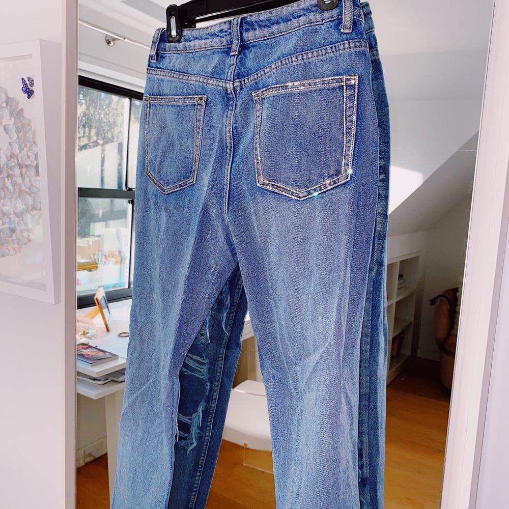 CUSTOM sparkle pocket jeans